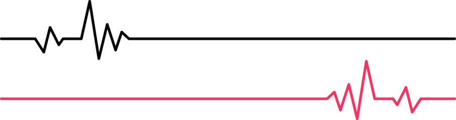 Black and red heartbeat ekg line graphics © MOHAMMAD RABBI