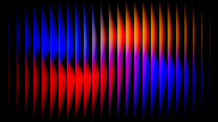 Luminous Blue Cybernetic Wave Holographic Gradient with Glowing Vertical Lines, Futuristic Digital Energy Texture