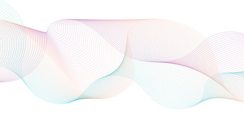 Abstract sound visualization data. Digital structure of the wave flow of luminous particles vector illustration