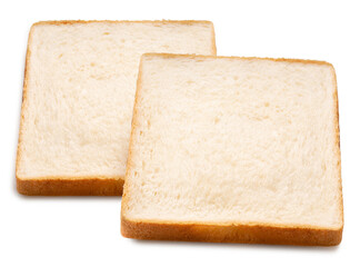 A slice of white sandwich bread isolated on white background, Sliced white sandwich bread on White Background With clipping path, High resolution photography.