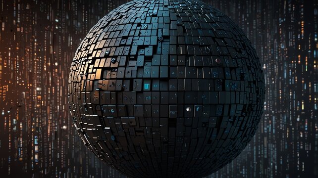 disco ball on a blue background