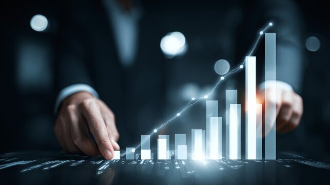 Business growth strategy financial analysis and investment planning for success concept