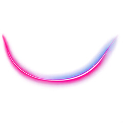 Obraz premium Neon abstract shape with vibrant pink and blue gradient on black background.