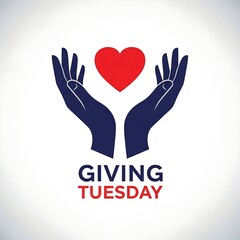 Obraz premium Hands holding red heart for giving tuesday charity and donation concept