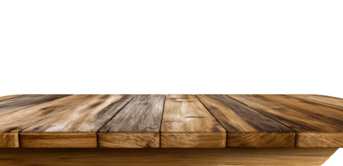 Vintage wood surface isolated on transparent background