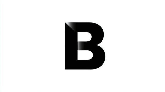 Letter b logo design modern black and white initial b branding identity graphic design - Powered by Adobe