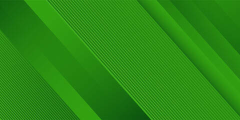 Obraz premium Abstract green sporty background template vector with shiny lines and lights. Green background with strong pattern design.Eps10 vector