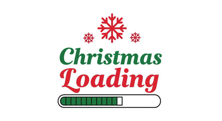 Christmas loading vector design for holiday season celebration art