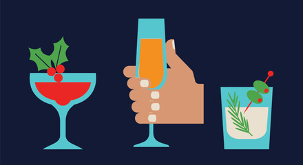 Holiday cocktails christmas drinks festive beverages party drinks bar
