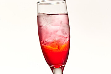 A refreshing guava bacardi cocktail in a glass