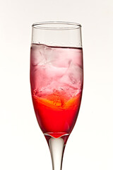 A refreshing guava bacardi cocktail in a glass