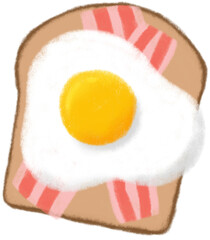 베이컨과 계란 토스트