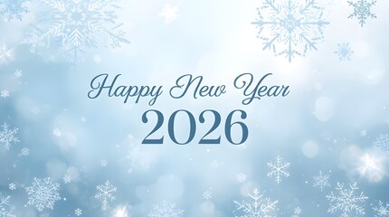Winter theme happy new year 2026