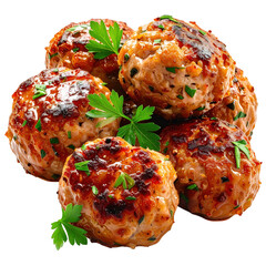 Classic swedish meatballs in a creamy gravy, a traditional and comforting scandinavian dish, perfectly isolated on white background for a clean presentation