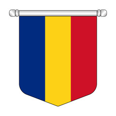 Equatorial Romania National Banner Symbol Hanging