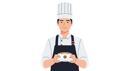 Professional Chef Holding Dish in Modern Kitchen for Culinary Business or Cooking Blog