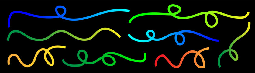 Versatile vector design featuring a spectrum of colors and essential typography elements for creative projects