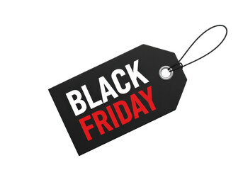 Black Friday Sale Tag isolated on a transparent background price
