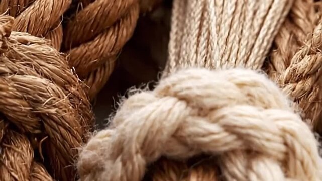 Twisted rope knot textured and strong