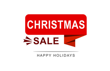 Christmas Offer Seasonal Sale Banner with Ribbon Decoration – Festive Discount Promotion Design for Holiday Marketing, E-commerce, and Social Media Campaigns