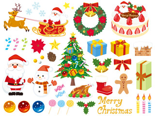 クリスマス関連のイラストセット