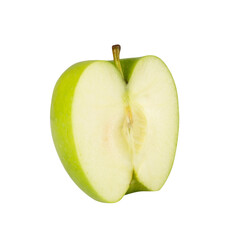 Half Green Apple cutout, full depth of field.