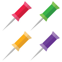 Pins for pinning paper notes icon isolated on white background.