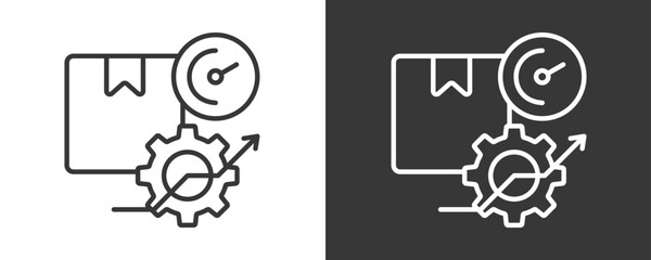 Productivity Icon Set Vector Collection Isolated In Black And White