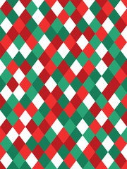 Argyle christmas vector pattern.Seamless geometric illustration pattern.Scotland argyll intarsia pastel element style.Design for fabric clothing,sweater,socks,wrapping,tablecloth,blanket,decoration.