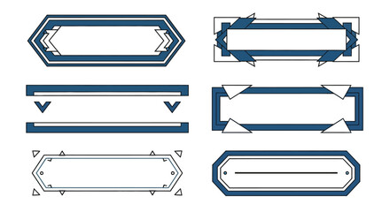 Modern blue geometric frames perfect for professional designs needs