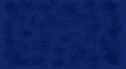 Navy blue abstract background with distressed chaotic scribble hatching texture