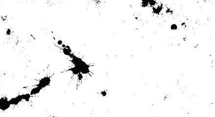 Abstract Monochrome Ink Splatter Overlay Design Element