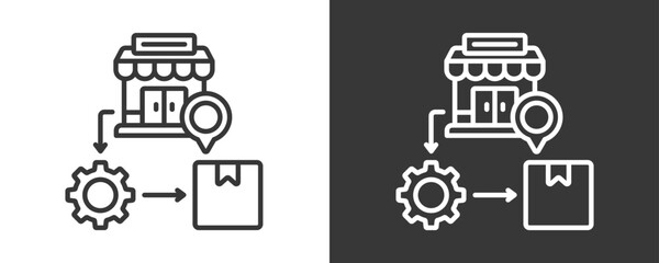 Supply Chain Icon Set Vector Collection Isolated In Black And White