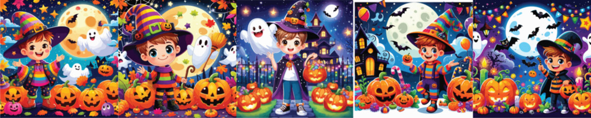 VECTOR IMAGE BOY USING A HALLOWEEN THEME