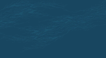 Deep teal abstract vector background with subtle organic line texture Flowing dark blue pattern resembling roots or underwater kelp