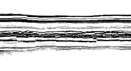 Abstract Horizontal Glitch Noise Grunge Texture Background Vector Black and White Distressed Element
