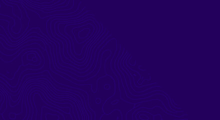 Deep Purple Contour Line Map Abstract Vector Background Minimalist Wavy Terrain Pattern