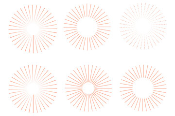 set of Sunburst and starbrust icon. retro and abstract sunburst icon set. sun icon set, Sunrise Icon, vector illustration.
