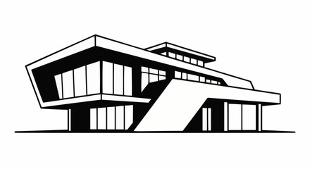 Modern Architectural Design - Sleek House Illustration.