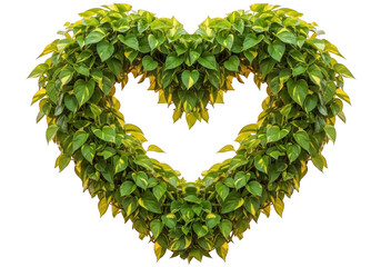 Green heart shaped bush isolated on black background isolated on white background isolated on transparent background