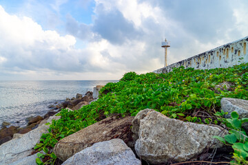 Narathat beach at sunrise,Narathiwat Thailand.