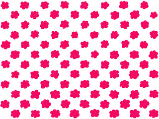 手描き背景　花柄　壁紙　ピンク