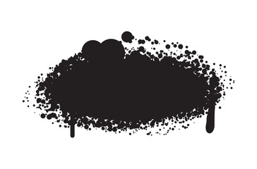 Abstract Ink Explosion Splash Art Design. Lines and Drips Black ink splatters