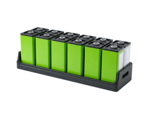 Eco-friendly rechargeable battery pack.
