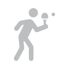 Table Tennis Player Icon