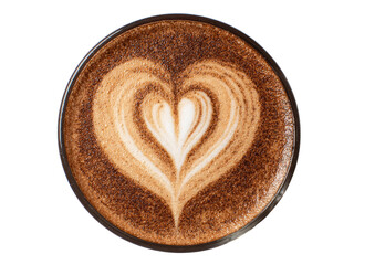 Latte art heart design