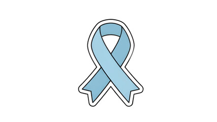 Illustration of Blue Awareness Ribbon