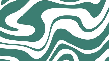 Abstract wavy pattern in shades of teal and white