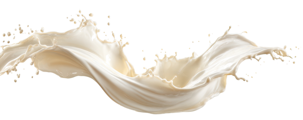 Creamy milk splash in motion