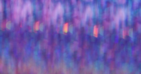 Defocused crystal flicker. Shimmering glow texture. Rainbow bokeh light mix color. Faceted prism sparkling abstract purple blue neon background. - Powered by Adobe